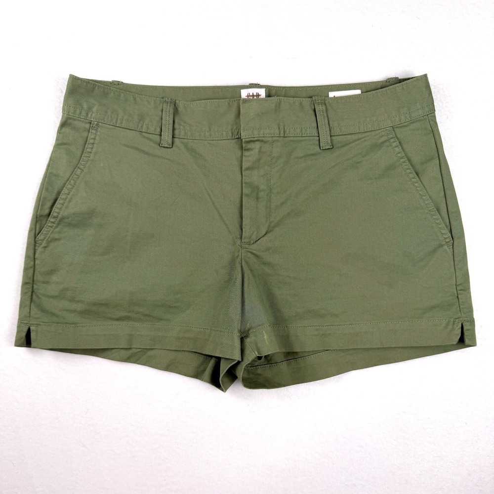 Gap For Good City Shorts Womens 6 Olive Green Stretch Cotton Chino Mid Rise 3in